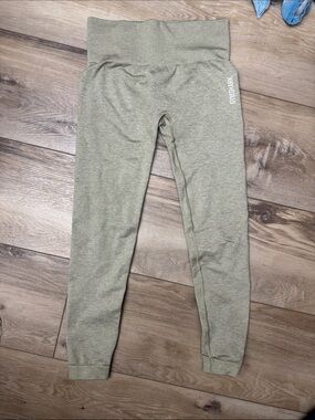 Gymshark Kids Olive Green High-Rise Leggings